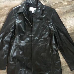 Ellen Tracy women's XL leather coat.